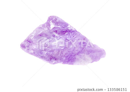 Amethyst mineral stone on a white background 133586151