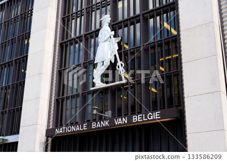 The National Bank of Belgium next to Cathedral of St. Michael and St. Gudula on May 20, 2025 in Brussels, Belgium. The National Bank of Belgium next to Cathedral of St. Michael and St. Gudula on May 20, 2025 in Brussels, Belgium. 133586209