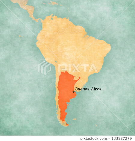 Map of South America - Buenos Aires 133587279