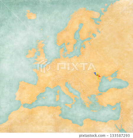 Map of Europe - Moldova 133587293