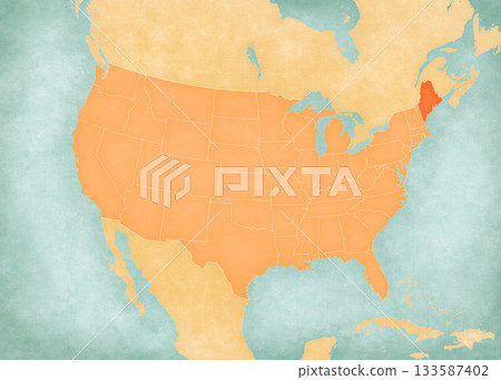 Map of United States of America - Maine 133587402