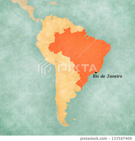 Map of South America - Rio de Janeiro Map of South America - Rio de Janeiro 133587409