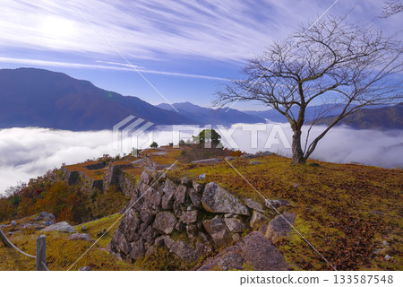 壯麗的雲海籠罩著武田城遺址,構成了一幅絕美的秋景。 壯麗的雲海籠罩著武田城遺址,構成了一幅絕美的秋景。 133587548