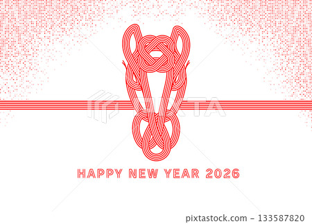 Stylish and simple 2026 Year of the Horse New Year's card Stylish and simple 2026 Year of the Horse New Year's card 133587820