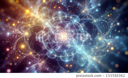 Fantasy magic light 133588362