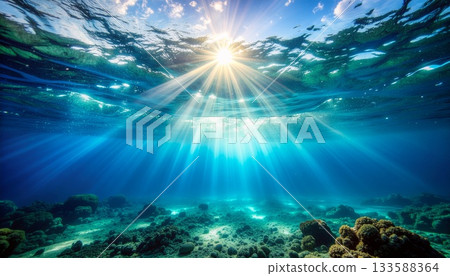 太陽從水中升起 133588364