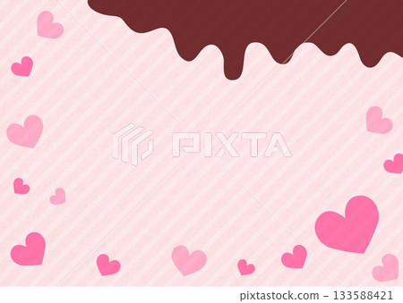 Kraft paper with diagonal stripes and chocolate 133588421