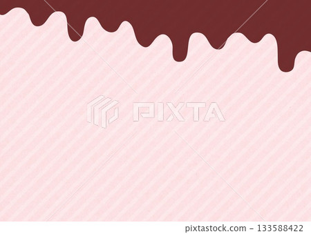 Kraft paper with diagonal stripes and chocolate 133588422