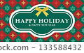 HAPPY HOLIDAY Christmas Designs with Messages | Winter and New Year's Greeting Card Materials 133588432