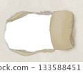 Torn and holey paper background material cardboard 133588451