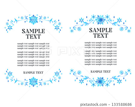 Snowflake decorative frame 133588686