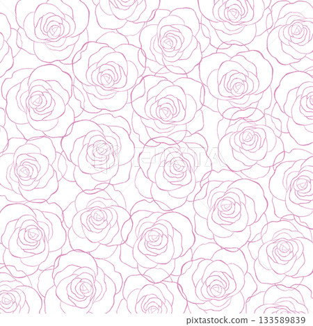 Hand-drawn rose background 133589839