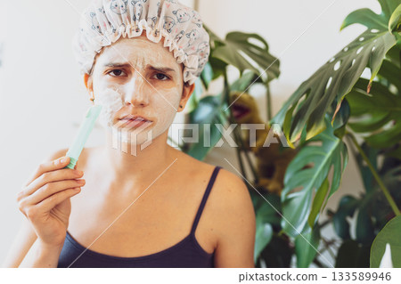 facial skin care at home 133589946