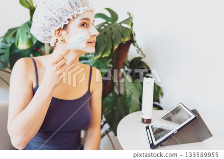 facial skin care at home 133589955