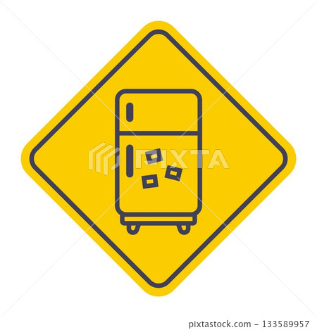 Refrigerator icon for storing food. Refrigerator icon for storing food. 133589957