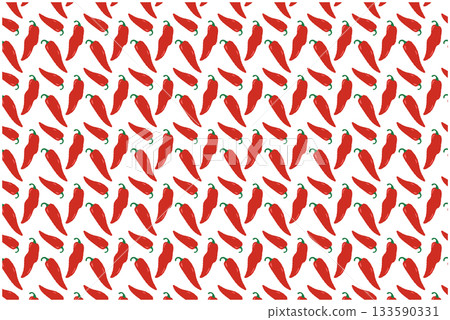 Red chili pepper pattern wallpaper 133590331