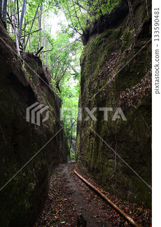 Shirasu wall slope in Hagi Beppu area Shirasu wall slope in Hagi Beppu area 133590481