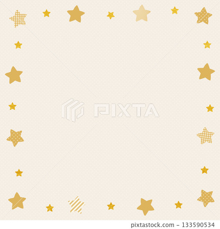 Simple and cute star frame, square, with background Simple and cute star frame, square, with background 133590534
