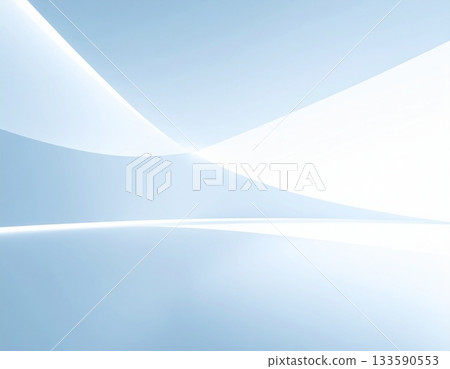 An abstract space where soft curves intersect and gentle gradation light spreads. 133590553