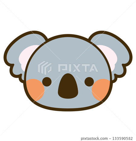 Cute koala face icon 133590582