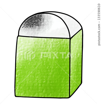 一款外觀復古、鬆散、略帶髒污感的橡皮擦，造型簡潔復古。 133590610