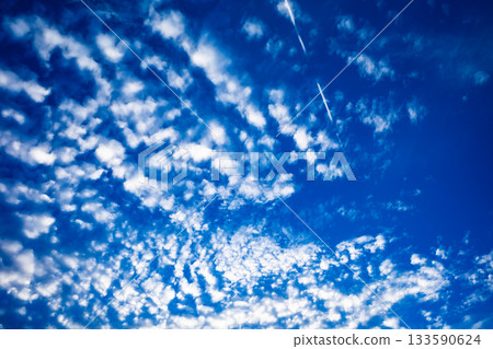 藍天下積雲的風景 c-2 高飽和度對比 133590624