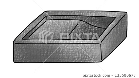 一款簡潔輕鬆的模擬風格硯台 133590675