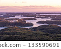 Shima City, Mie Prefecture: Evening view of Ago Bay from Yokoyama Observatory, where you can see the beautiful ria coastline 133590691