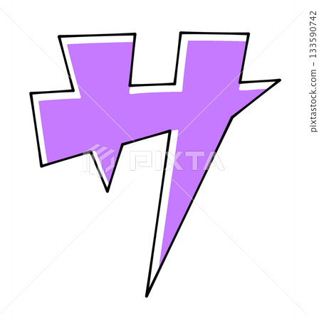 Triangular base design "Sa" solid color 133590742