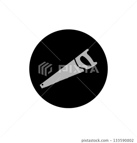 WOOD SAW ICON VECTORS ILLUSTRATION 133590802