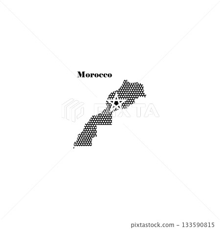 Morocco country map silhouette vector illustration Morocco country map silhouette vector illustration 133590815