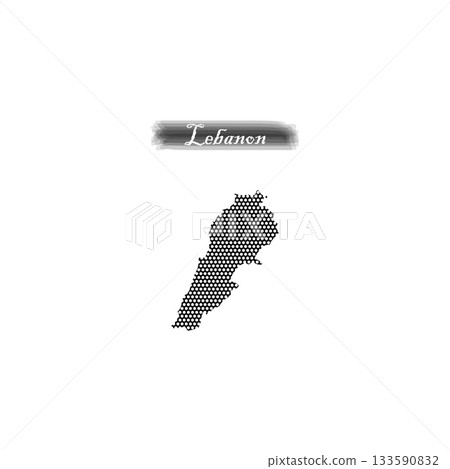 Lebanon map vectors illustration icon transparent style. 133590832