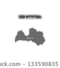 Icon vectors illustration map of Latvia transparent style. 133590835