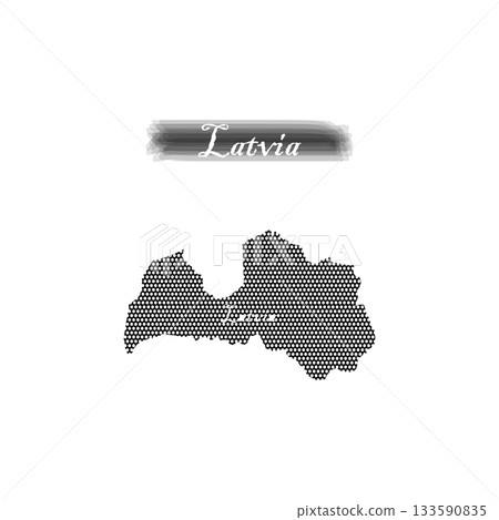 Icon vectors illustration map of Latvia transparent style. 133590835