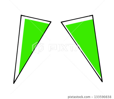 Triangular base design "Ha" solid color 133590838