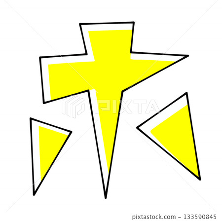 Triangular base design "Ho" solid color 133590845