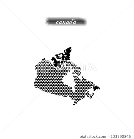 Map of North America, isolated on white background Map of North America, isolated on white background 133590846