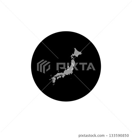 Vector illustration of japan map. 133590850