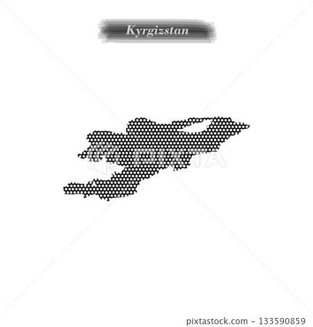 Kyrgyzstan map icon symbol design. Kyrgyzstan map icon symbol design. 133590859