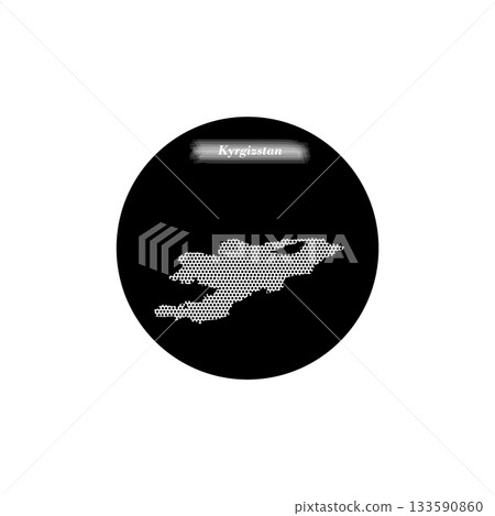 Kyrgyzstan map icon symbol design. 133590860