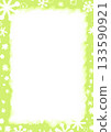 Hand-drawn winter frame material 133590921