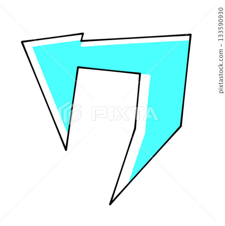 Triangular base design "Wa" solid color 133590930