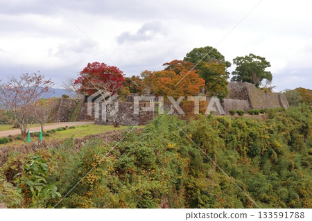 秋季的岡城：本丸、五山海櫓遺址、太鼓櫓遺址（大分縣竹田市） 133591788