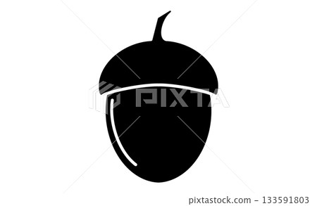 簡單的橡子插圖圖示素材 簡單的橡子插圖圖示素材 133591803