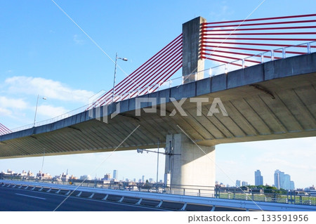 阿卡通博橋及其紅色纜繩 133591956