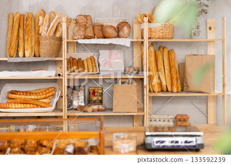 Inside bakery shop Inside bakery shop 133592239