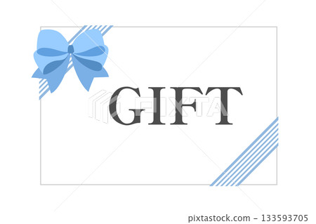 Gift card ribbon bow light blue white background vector png 133593705