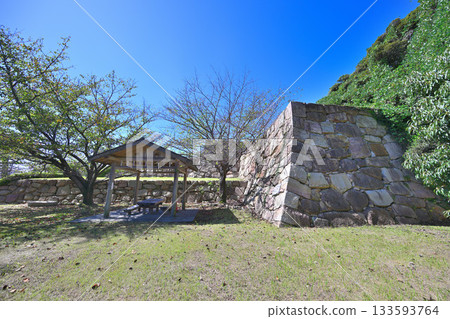 山口縣長門國串崎城遺址的石牆和圍牆 山口縣長門國串崎城遺址的石牆和圍牆 133593764