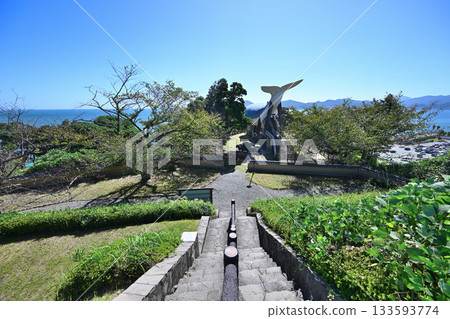 Stone walls and enclosures of Kushizaki Castle Ruins in Nagato Province, Yamaguchi Prefecture Stone walls and enclosures of Kushizaki Castle Ruins in Nagato Province, Yamaguchi Prefecture 133593774