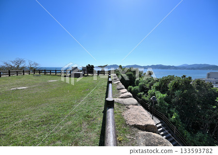 Stone walls and enclosures of Kushizaki Castle Ruins in Nagato Province, Yamaguchi Prefecture 133593782